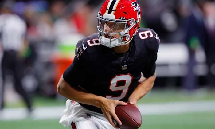 Atlanta Falcons quarterback Desmond Ridder struggled against the Washington Commanders.